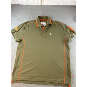 Kollektion Pilatus Luzern Mens Polo size Large Logo Dark‎ Green Orange